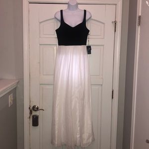 Adrianna Papell Prom/evening Dress, Sz 4 Blk/white